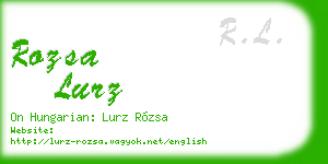 rozsa lurz business card